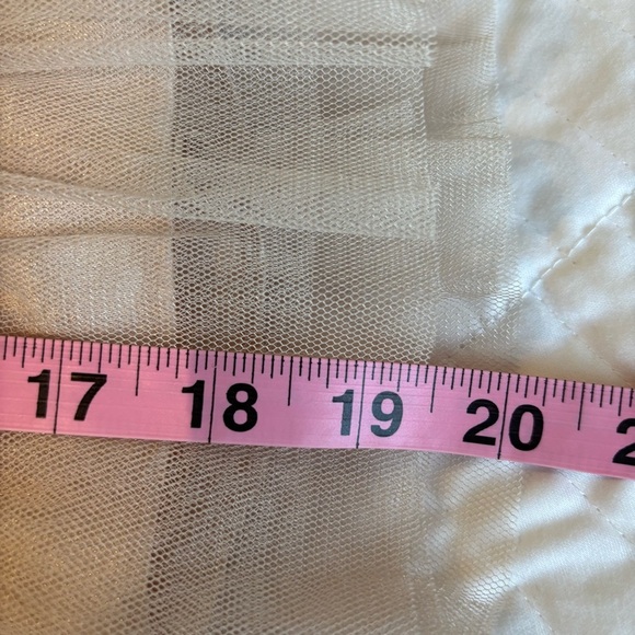 Champagne Gold Dress w/Bow and Tulle Fairiycore Ethereal Romantic Sweet - Picture 16 of 16